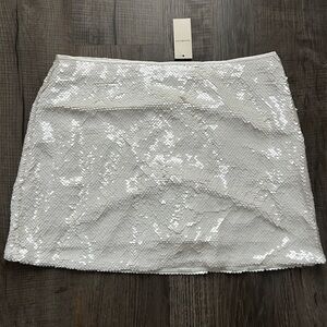Abercrombie and Fitch Sequin White Skort